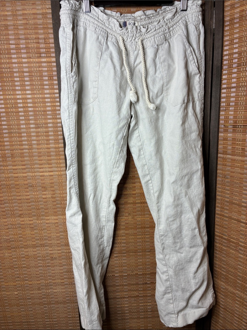 Roxy womans Drawstring Jogger Pants in Off-White